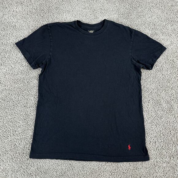 Polo Ralph Lauren Shirt Mens Medium Black Red Pony Short Sleeve Cotton Casual - Picture 1 of 8